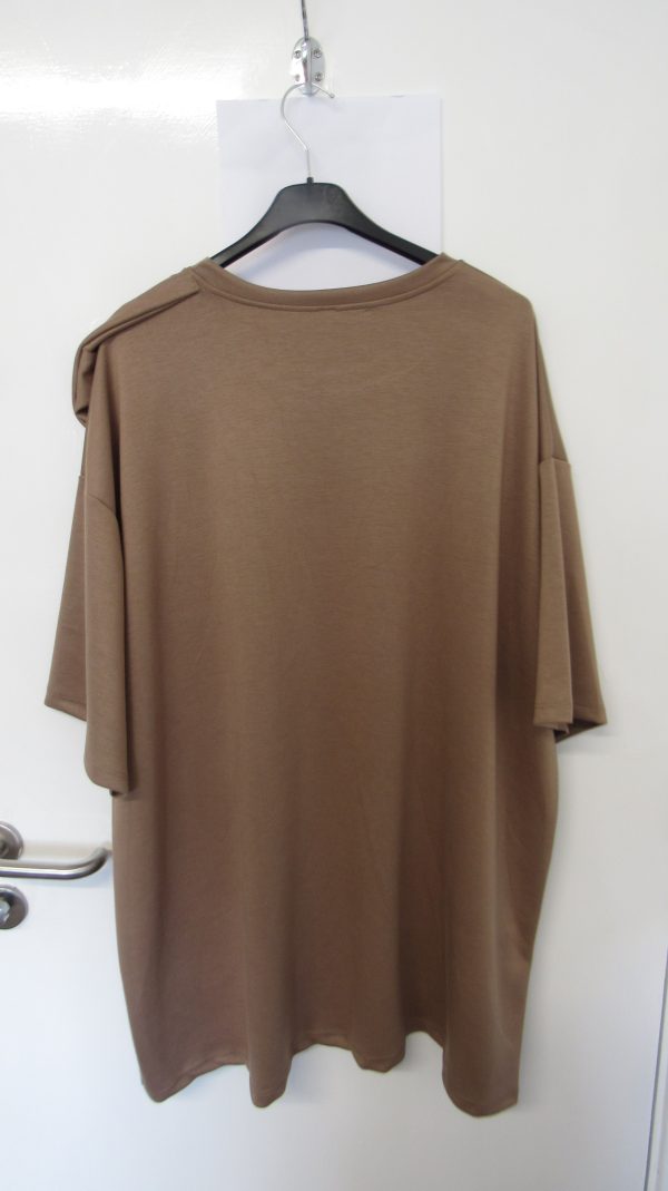 New Ladies Camel Bow Tunic Top One Size fits sizes 18 20 22 24 - Image 4