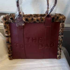 New Woolen Tote Bag for Women – Burgundy