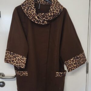 New Ladies Brown Poncho Animal Print One Size fits sizes 18 20 22