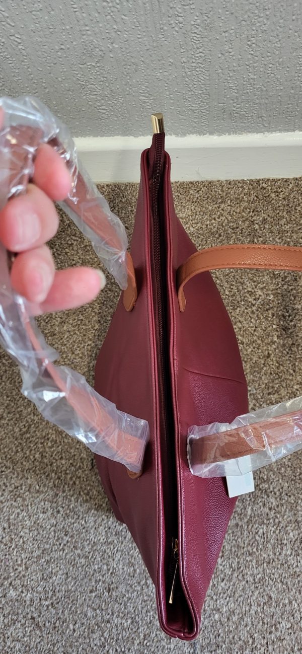 Burgundy Women's Shoulder Bag New - Image 4