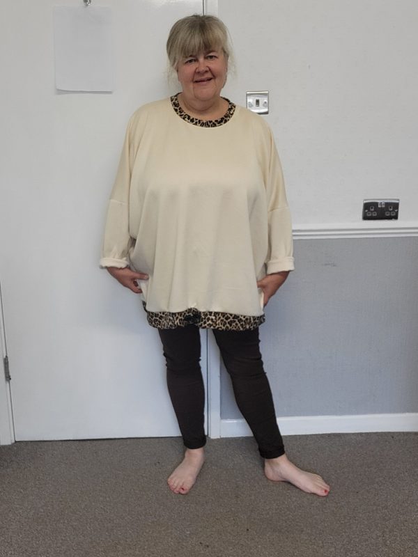 New Light Beige Oversized Tunic Top One Size fits sizes 20 22 24 26 - Image 7