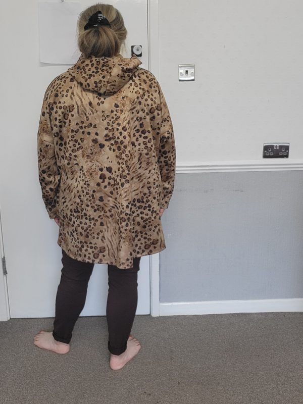New Light Beige Animal Print Soft Jacket One Size fits sizes 18 20 22 - Image 6