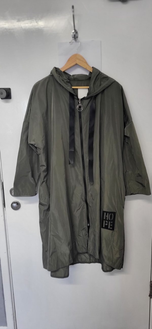 New Ladies Khaki Green Hope Plus Size Mac One size fits sizes 18 20 22