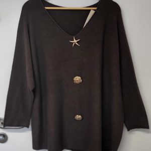 New Brown Soft Jumper One Size fits sizes 18 20 22