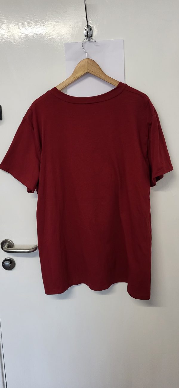New Ladies Women Wine Cherry Bow V Neck T-shirt One Size Fits 18 20 22 - Image 4