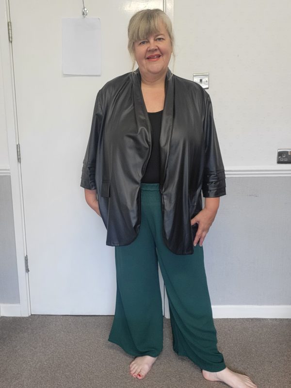 New Ladies Bottle Green Palazzo Wide Leg Trousers One size fits sizes 16 18 20 22 NON RETURNABLE - Image 5
