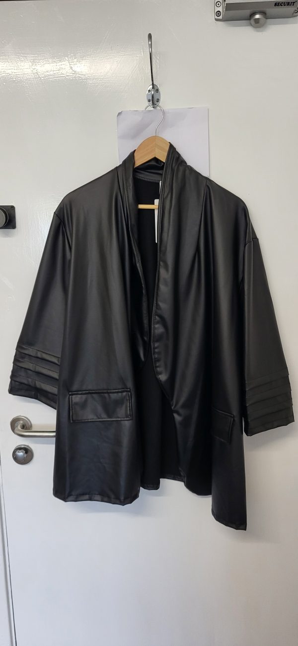 New Black PVC Jacket One Size fits sizes 18 20 22