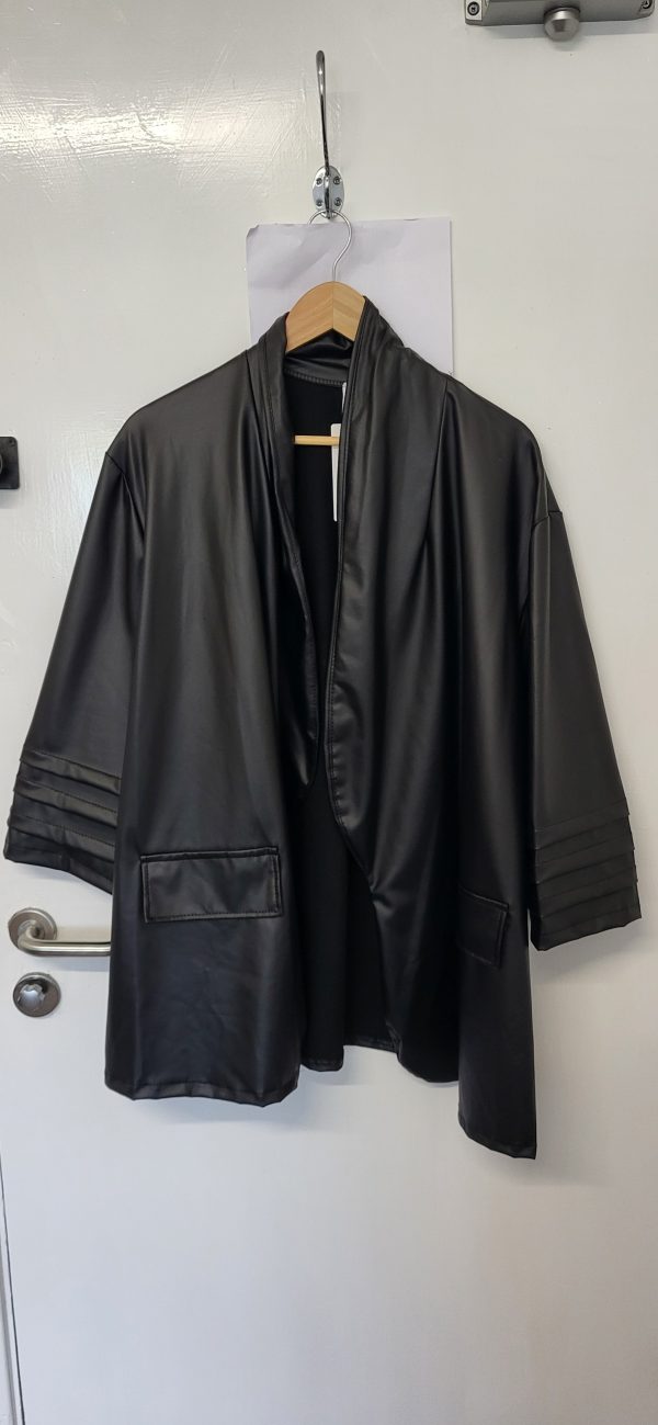 New Black PVC Jacket One Size fits sizes 18 20 22 - Image 2