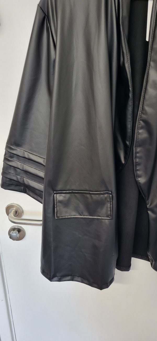 New Black PVC Jacket One Size fits sizes 18 20 22 - Image 3