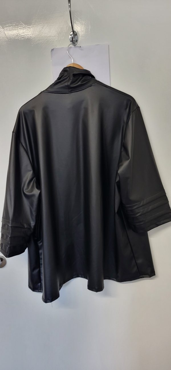 New Black PVC Jacket One Size fits sizes 18 20 22 - Image 6
