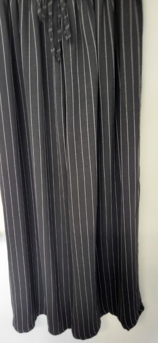 New Ladies Black Pin Stripe Wide Leg Trousers One Size fits sizes 18 20 22 24 - Image 3