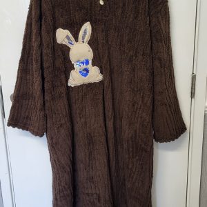 New Soft Brown Bunny Dressing Gown One Size fits sizes 18 20 22 24