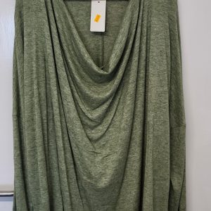 New Light Green Soft Cowl Neck Jumper One Size fits sizes 18 20 22 24