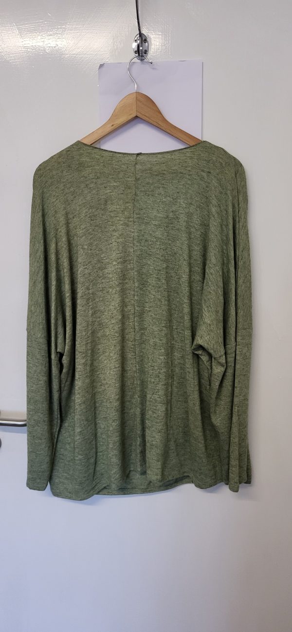 New Light Green Soft Cowl Neck Jumper One Size fits sizes 18 20 22 24 - Image 5