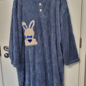 New Soft Denim Blue Bunny Dressing Gown One Size fits sizes 18 20 22 24