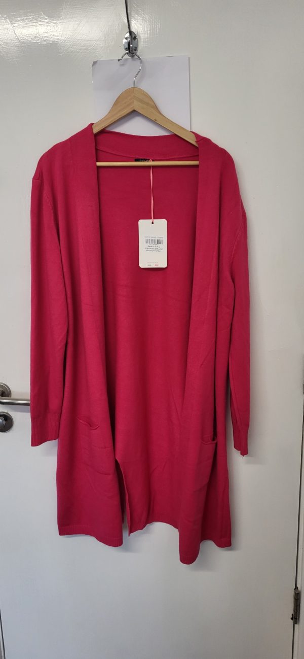 New Ladies Pink Soft Cardigan One Size fits sizes 16 18 20 22