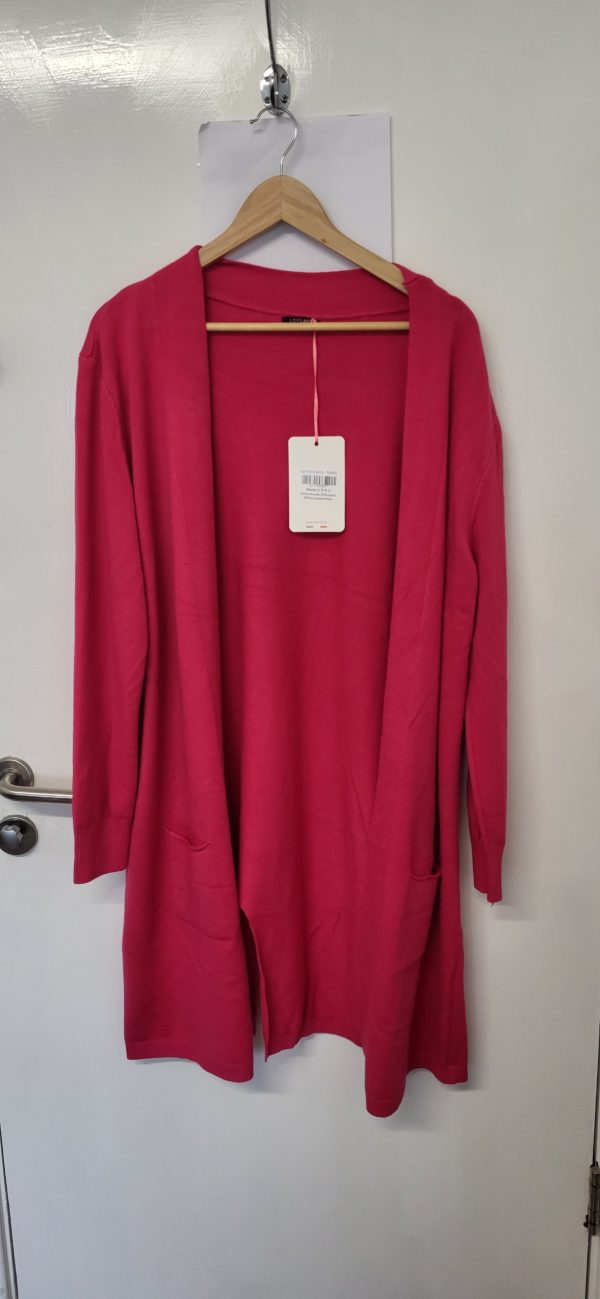 New Ladies Pink Soft Cardigan One Size fits sizes 16 18 20 22 - Image 2