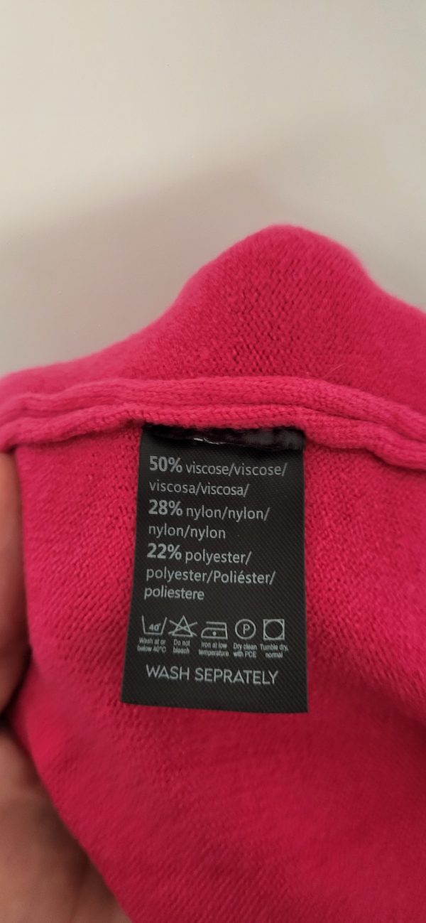 New Ladies Pink Soft Cardigan One Size fits sizes 16 18 20 22 - Image 4