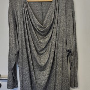 New Grey Soft Cowl Neck Jumper One Size fits sizes 18 20 22 24