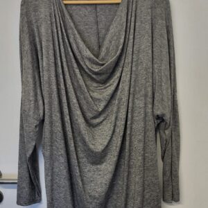 New Grey Soft Cowl Neck Jumper One Size fits sizes 18 20 22 24