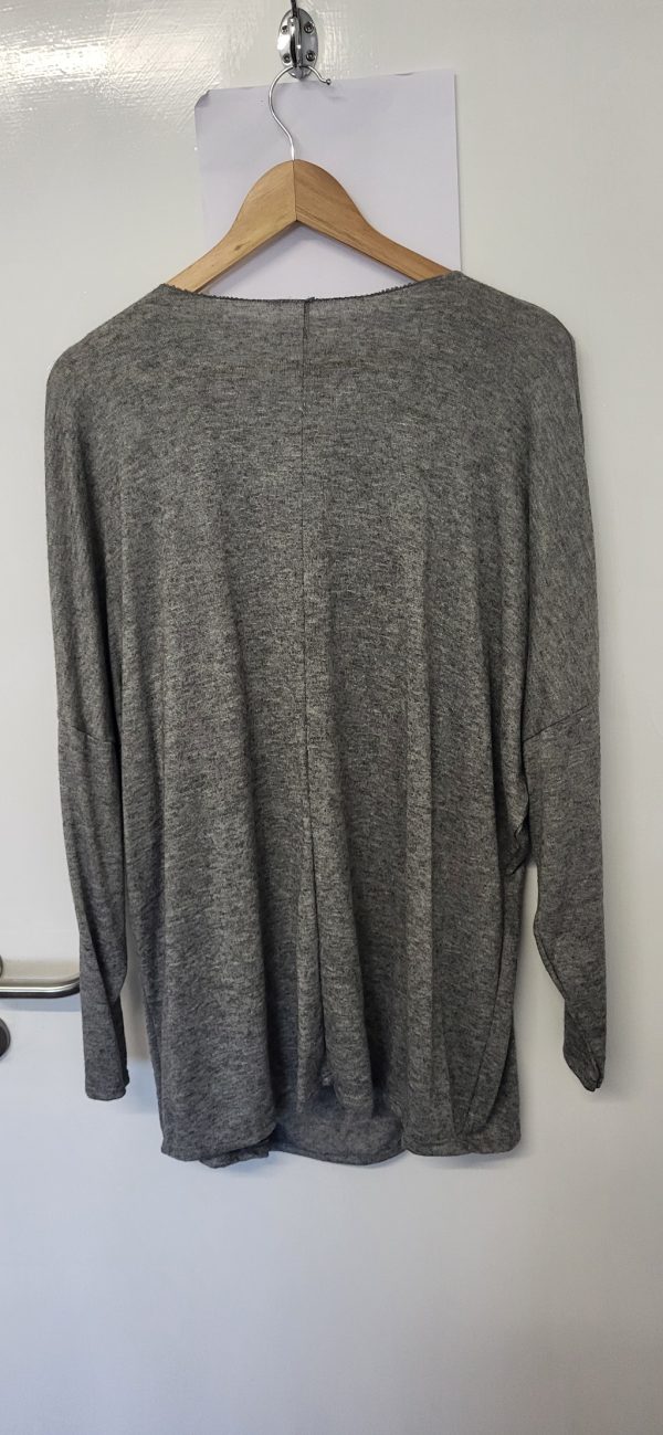 New Grey Soft Cowl Neck Jumper One Size fits sizes 18 20 22 24 - Image 4