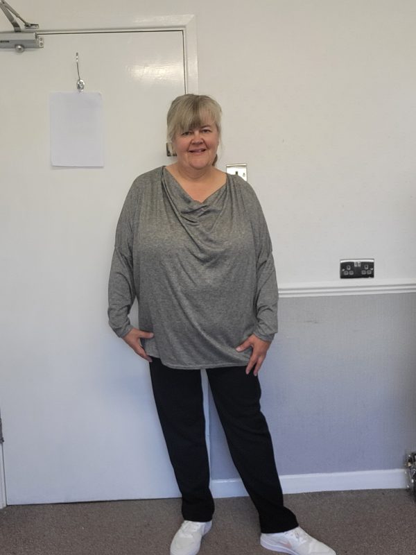 New Grey Soft Cowl Neck Jumper One Size fits sizes 18 20 22 24 - Image 5