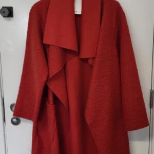 NEW Ladies Red Wrap Coat One Size fits sizes 16 18 20 22