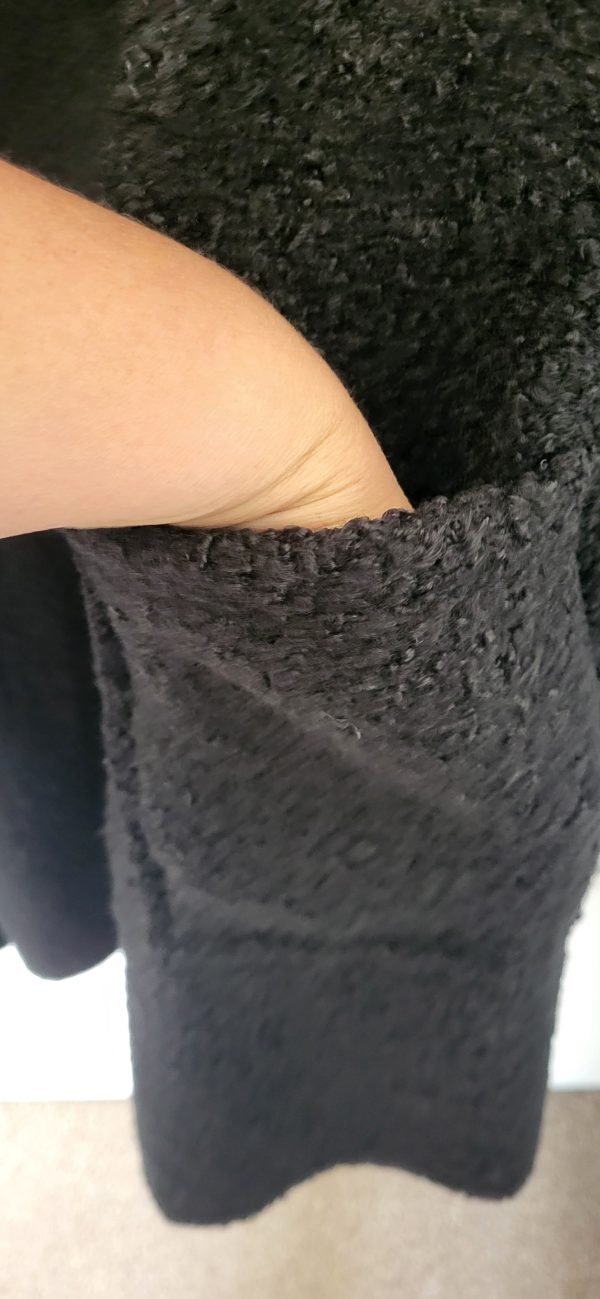 NEW Ladies Black Wrap Coat One Size fits sizes 16 18 20 22 - Image 5