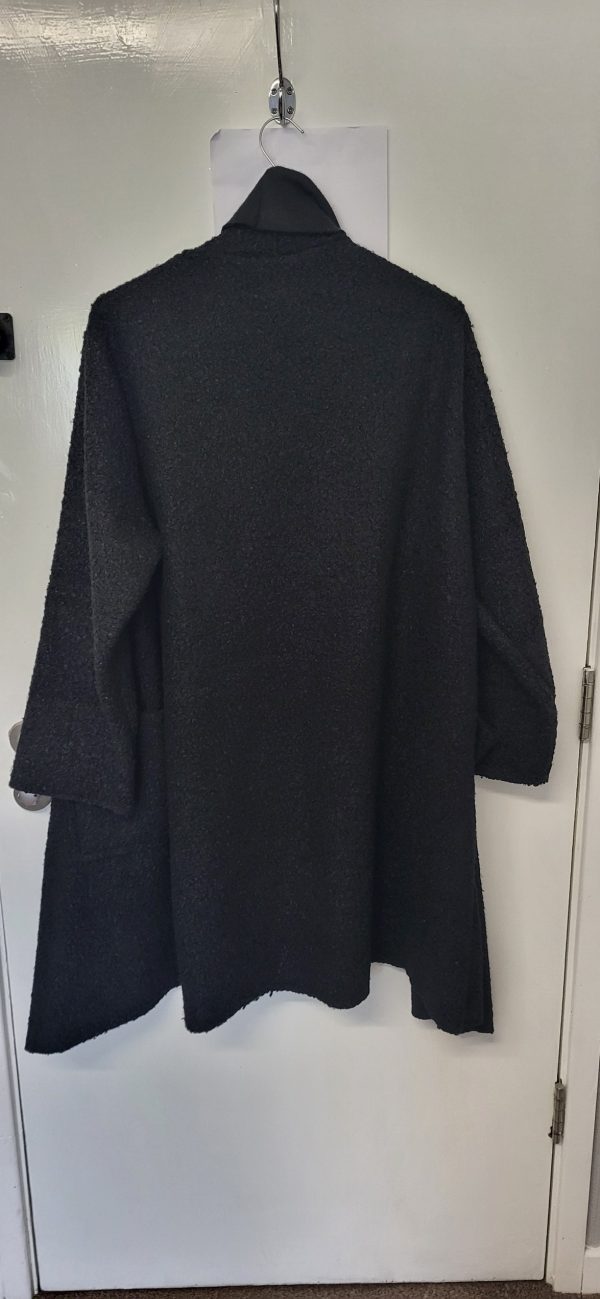 NEW Ladies Black Wrap Coat One Size fits sizes 16 18 20 22 - Image 6