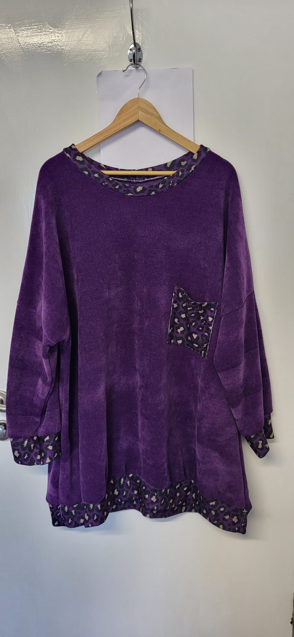 New Ladies Purple Soft Jumper One Size fits sizes 18 20 22 24