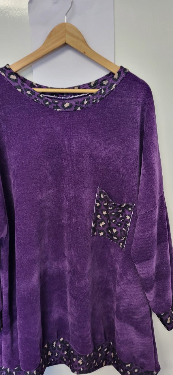 New Ladies Purple Soft Jumper One Size fits sizes 18 20 22 24 - Image 3