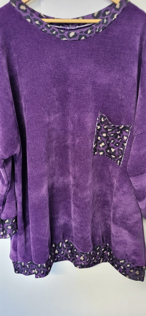 New Ladies Purple Soft Jumper One Size fits sizes 18 20 22 24 - Image 4