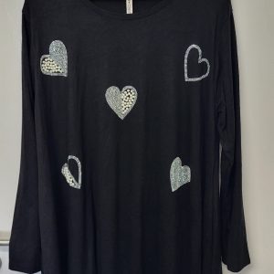 New Black Sparkle Jumper One Size fits sizes 18 20 22 24