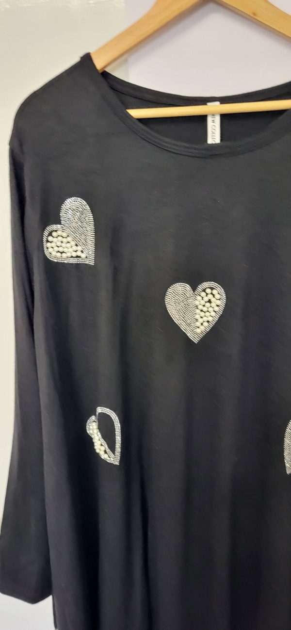 New Black Sparkle Jumper One Size fits sizes 18 20 22 24 - Image 2