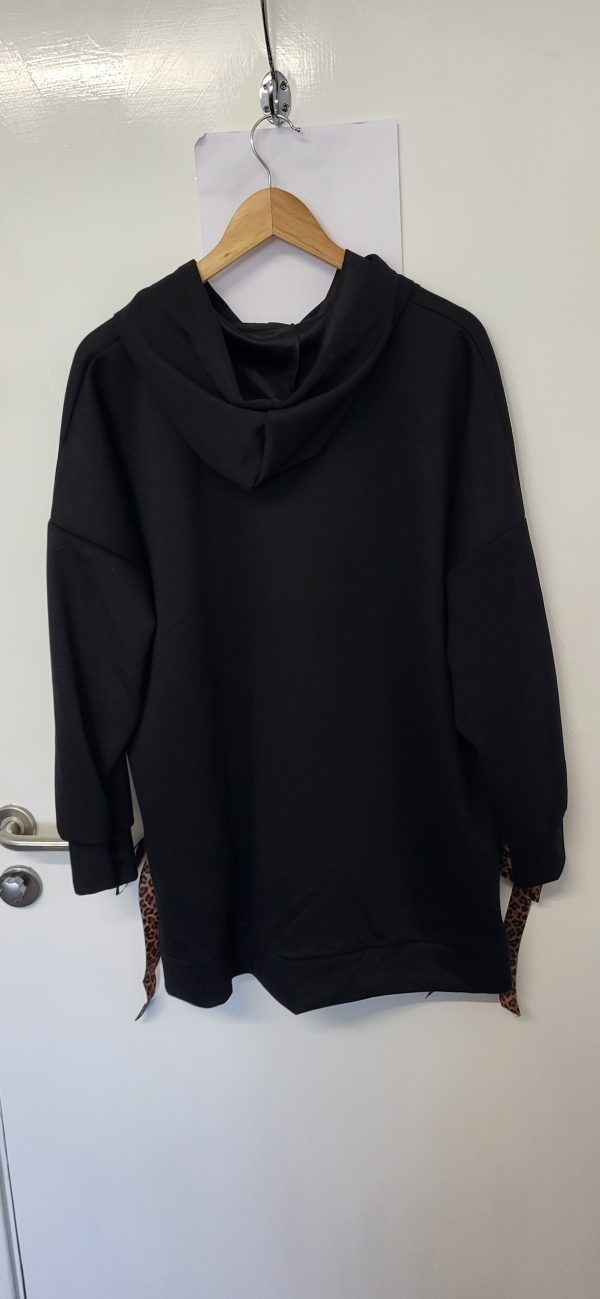 New Ladies Black Tie Bottom Hoody One Size fits sizes 16 18 20 22 - Image 6