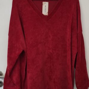 New Red V Neck Soft Chanelle Jumper One Size fits sizes 18 20 22 NON RETURNABLE