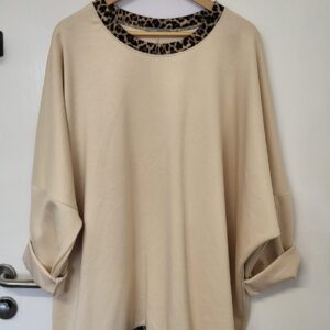 New Light Beige Oversized Tunic Top One Size fits sizes 20 22 24 26 NON RETURNABLE