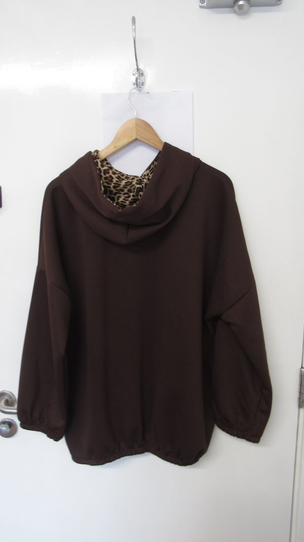 New Brown Hooded Top One Size fits sizes 18 20 22 - Image 2