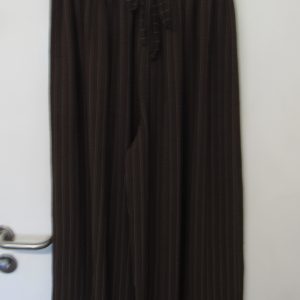 New Ladies Brown Pin Stripe Wide Leg Trousers One Size fits sizes 18 20 22 24