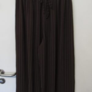 New Ladies Brown Pin Stripe Wide Leg Trousers One Size fits sizes 18 20 22 24