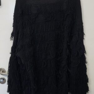 New Ladies Black Ruffle Cardigan One Size fits sizes 16 18 20 22