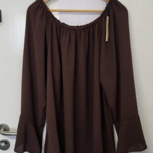 New Ladies Brown Tunic Top One Size fits sizes 18 20 22