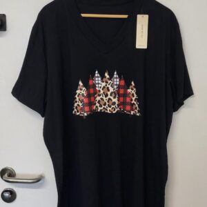 New Ladies Black Trees T-Shirt One Size fits sizes 18 20 22