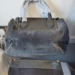 Grey Fluffy Bag in a Bag