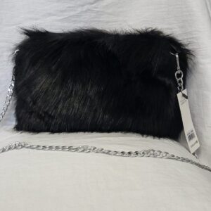 Black Plain Fake Fur Bag