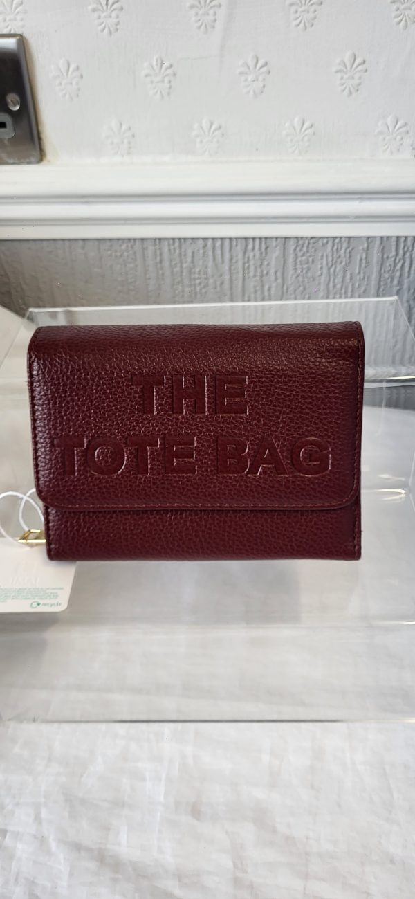 Medium Tote Purse Burgundy - Image 2