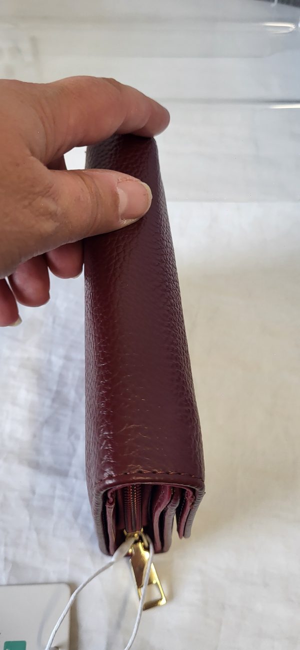 Medium Tote Purse Burgundy - Image 4