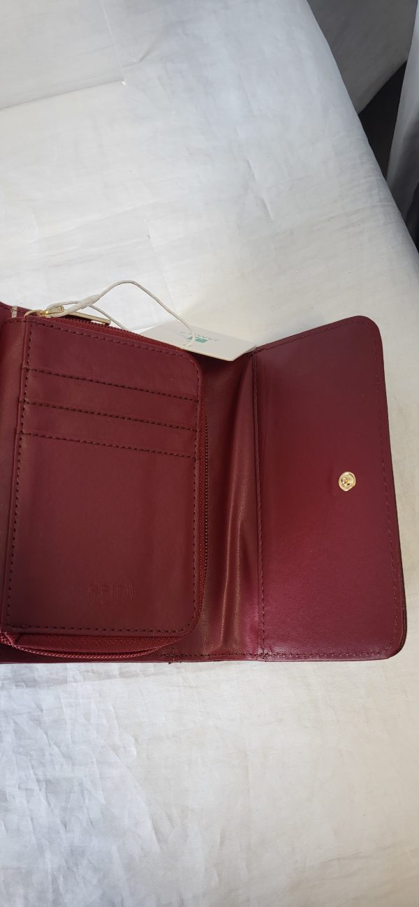 Medium Tote Purse Burgundy - Image 6