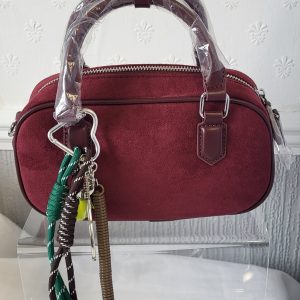 Burgundy Box Bag Ladies New