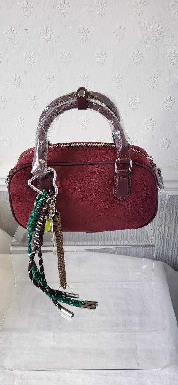 Burgundy Box Bag Ladies New - Image 3